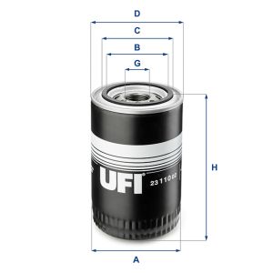 UFI OIL FILTER 23 110 02