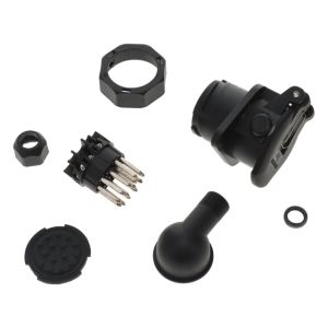 15 PIN 24V SOCKET (SCREW TERMS) BAYONET 90 DEGREE REAR SECTION