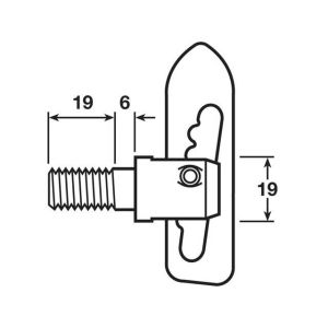 BOLT ON STAYFAST LATCH M12X1.75 X 25MM