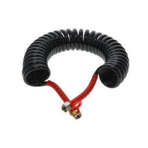 DIN Air Coil - 4m - Black with Red Tail 2x M18F Ends