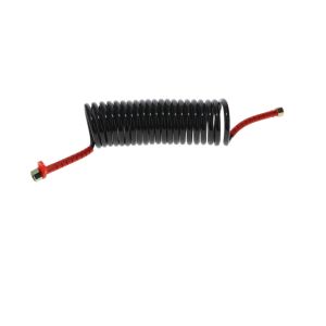 DIN Air Coil - 4.5m - Black with Red Tails - 2xM18F