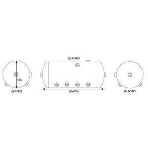 Air Tank 25 Litre 246mm Diameter to suit DAF