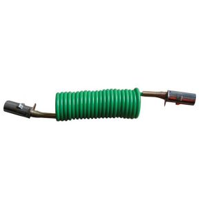7 Core Green 'S' Type Electrical Coil with Metal Plugs 4.5m